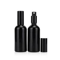 Des échantillons gratuits 5ml 10ml 20ml 30ml 50ml 100ml noir mat en verre dépoli bouteille de parfum avec bouchon de pulvérisation de pompe en gros