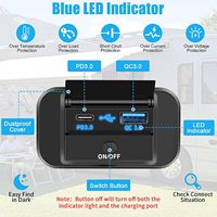 Chargeur de siège de voiture à double USB-C avec support de téléphone à écran plat QC3.0 + PD 12-24V Dual Socket USB Bus Charger