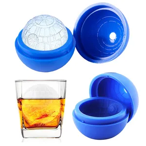 2 moules à glace en Silicone, modèle mort Star, pour glace, sphère, grande boule de glace, pour le whisky, le coussin et la Cola