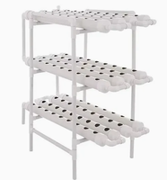 Système hydroponique NFT avec plusieurs niveaux et 108 trous, en tuyaux PVC de qualité alimentaire