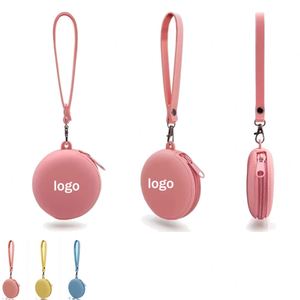 Porte-monnaie en silicone personnalisable, mini sac pour écouteurs, petit portefeuille portable à fermeture éclair, style dessin animé, pour enfants - Product Image 1