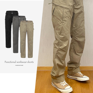 Ropa de trabajo uniforme industrial personalizada con múltiples bolsillos, <span class=keywords><strong>color</strong></span> <span class=keywords><strong>caqui</strong></span>, pantalones de trabajo para hombres de 100% algodón - Product Image 1