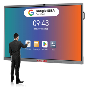 KINGONE 75 65 55 İnç Büyük 86 98 110 İnç Toplantı Odası Sınıf Tahtaları Dokunmatik Ekranlı İnteraktif Düz Panel Akıllı Beyaz Tahta - Product Image 1