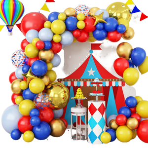 Chaîne de ballons arche en feuille d'or 4D de haute qualité, vente en gros, fournitures de fête d'anniversaire sur le thème du cirque, décorations de Thanksgiving - Product Image 1