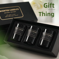 Ensemble cadeau de trois bougies non parfumées, luxe exquis, haut de gamme, cire de soja, parfum d'intérieur longue durée, mariage, anniversaire, nouvel an