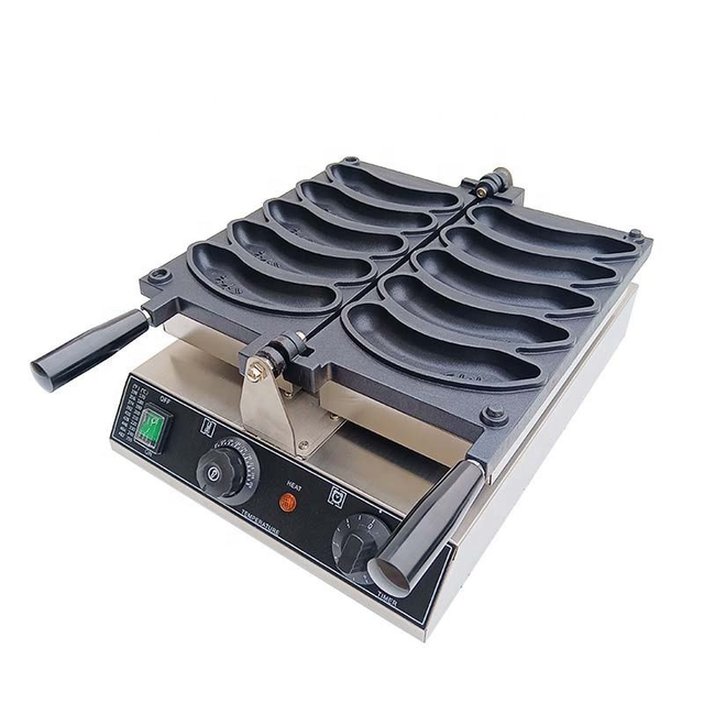 Commercial Electric Banana and Egg Waffle Griller Non-Stick Strawberry Snack Machine for Business and Street Vending