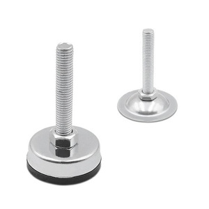 Pieds réglables en métal, profilés en aluminium industriel zingué, supports robustes pour applications mécaniques - Product Image 1