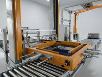 Machine de palettisation semi-automatique pour canettes en PET et aluminium, ligne d'emballage de boîtes en carton avec dispositifs de sécurité