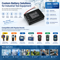 Batterie rechargeable au lithium NiMH personnalisée pour le compteur de particules Climet TSI Met One Kanomax Lighthouse, équipement de test industriel