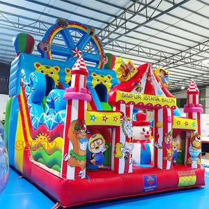 Château gonflable en PVC, équipement de parc de trampolines gonflables, conçu professionnellement, adapté aux parcs de trampolines - Product Image 1