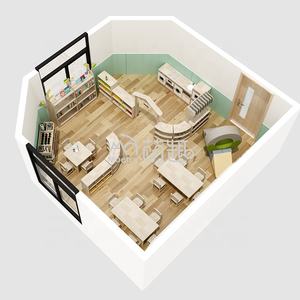 Moetry Ensemble de meubles en bois pour enfants de petite taille (20 m²) pour la mise en place de salles de classe de maternelle et de garderie - Product Image 5