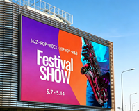 Pantalla LED Micro Vertical RGB P6 P2 para Publicidad Exterior en Edificios, Fondo para Cumpleaños