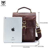 Sac à bandoulière pour homme de la marque Captain Niu Leather Goods, en cuir de vachette de première qualité, grande capacité, sac à bandoulière en cuir véritable