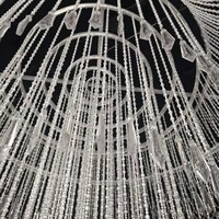 Luxe nouveau mariage cristal acrylique perle rideau plafond lustre pendentif pour mariage décoration fournitures cristaux lustres