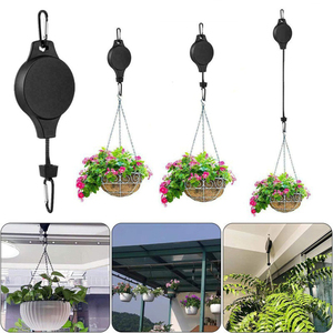Soporte Retráctil para Plantas con Polea, Gancho para Colgar Macetas, Cestas de Flores y Comederos para Pájaros - Product Image 2