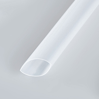 Pailles à boire transparentes en PP de 12 mm x 24 cm, emballées individuellement, pailles droites en plastique