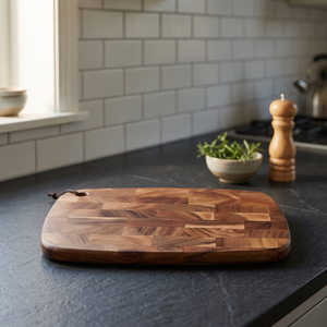 Tabla de Cortar Rectangular Ecológica de Madera de Acacia para Niños, Apta para Lavavajillas, 2 cm de Grosor, para Frutas y Carne - Product Image 3