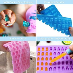 Moule en silicone miniature DIY en forme d'ours, de qualité alimentaire, pour glace, bonbons gélifiés, gelée, chocolat |   Vente en gros disponible - Product Image 3