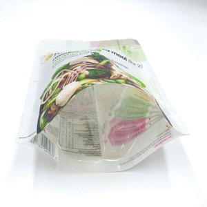 Sacs refermables finis mats avec fenêtre transparente <span class=keywords><strong>champignons</strong></span> boulettes congelées fruits <span class=keywords><strong>de</strong></span> mer <span class=keywords><strong>poulet</strong></span> viande emballage sac à fermeture éclair - Product Image 2