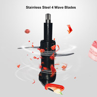 500W Mini Food Processor Pengolah Makanan Elektrik Chopper Mixer Blender Bebas BPA Portabel Rumah Tangga Dapur Plastik Ramah Lingkungan Porsi Tunggal