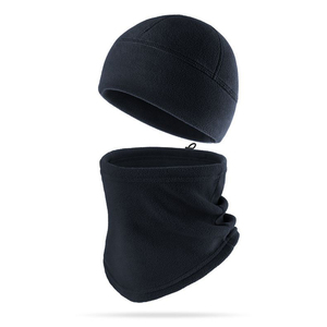 Ensemble bonnet et <span class=keywords><strong>cache</strong></span>-<span class=keywords><strong>cou</strong></span> unisexe en polaire coupe-vent, <span class=keywords><strong>masque</strong></span> facial chaud pour hommes et femmes par temps froid - Product Image 5
