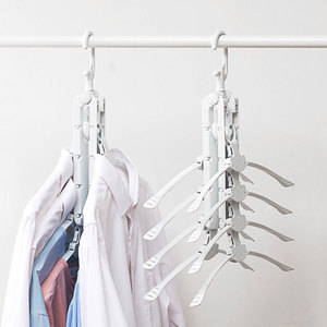 Magic Hanger Clothing Organizer White Rectangular Hook Type For <b>Clothes</b> Trouser Tie <b>Storage</b> Dormitory Space Saving - Product Image 4