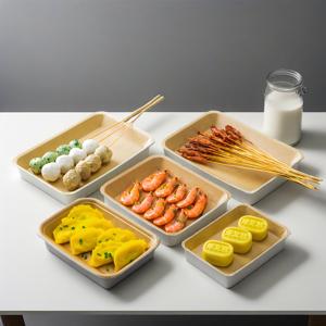 Fournitures de restauration, assiettes en papier biodégradables jetables pour barbecue, en-cas frits, hot-dogs, dîner, sashimi, plateau en papier - Product Image 2