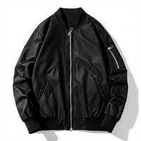 Blouson aviateur noir MA-1 imperméable en Taslan avec poignets et ourlet côtelés pour les voyages en plein air et le quotidien