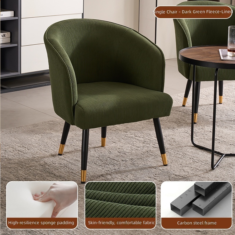 Tissu velours côtelé vert foncé-single