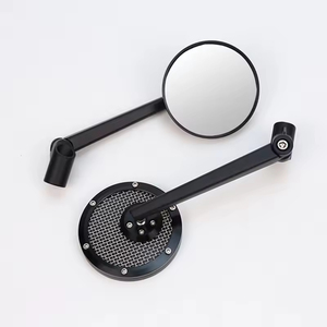 Nouveau rétroviseur universel CNC en alliage d'aluminium pour moto, avec grille en acier inoxydable, style rétro, pour une visibilité optimale - Product Image 1