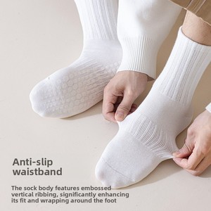 Calcetines de Yoga y Pilates para Hombre y <span class=keywords><strong>Mujer</strong></span>, Talla Grande, Color Sólido, Tejidos, Antideslizantes, sin Costuras, Absorbentes de Sudor, Mezcla de Algodón - Product Image 2