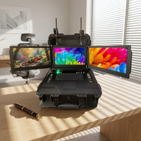Portátil Robusto de 15.6 Pulgadas con 3 Pantallas, 500nit, 16GB/64GB de RAM para Trabajo de Análisis de Datos en Exteriores