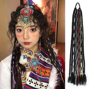 Extensiones de Cabello Trenzadas Estilo Tibetano, 12 Mechones, Dreads Étnicos para Mujer, Material de Alambre Resistente a Altas Temperaturas - Product Image 3