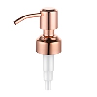 Distributeur de savon liquide en acier inoxydable de 28 mm avec col en métal et tube de remplissage en plastique pour bouteilles rechargeables
