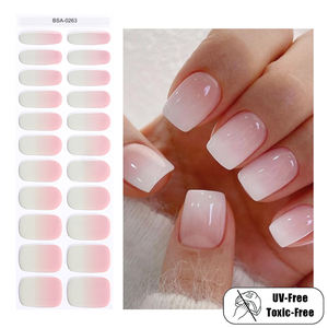 Pegatinas <span class=keywords><strong>de</strong></span> <span class=keywords><strong>Uñas</strong></span> <span class=keywords><strong>de</strong></span> Gel sin HEMA, Diseño <span class=keywords><strong>de</strong></span> Superficie Brillante con Degradado Rosa, Otoño Invierno, sin Lámpara UV, Envolturas <span class=keywords><strong>de</strong></span> <span class=keywords><strong>Uñas</strong></span> <span class=keywords><strong>de</strong></span> Gel sin UV - Product Image 1