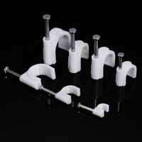 Clips de câble en acier durables, multi-tailles, 12 mm, couleur blanche, usage industriel