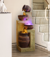 Fontaine d'eau de style européen pour salon, balcon, cour intérieure, jardin, aménagement paysager, décoration nordique