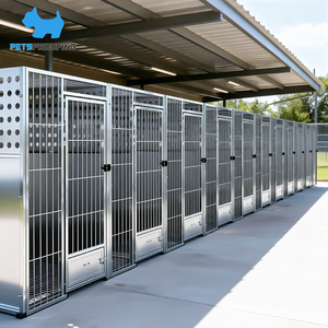 Chenils pour chiens <span class=keywords><strong>de</strong></span> grande taille modulaires personnalisables professionnels, isolation 4x6 4x8 6x8, extérieur, en acier inoxydable, grande taille - Product Image 1