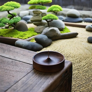 Base de Incienso de Sándalo Sólido Aromático Ecológico a Precio de Fábrica, Bandeja de Ceremonia de Té Hecha a Mano, Recipiente para Cenizas de Madera - Product Image 2