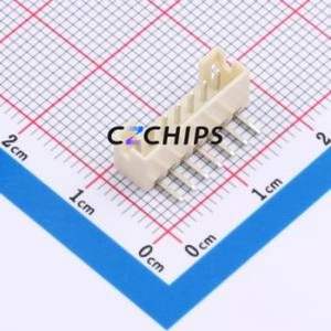 WAFER-PH2.0-7PWZ-Y62 Wire-to-Board Pin Header Bent Lead Through Hole,P=2mm Connector 1x7P 2mm Right Angle Insert PH - Product Image 1