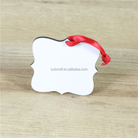 MDFSUB Personal isierte doppelseitige 3mm dicke Rohlinge Sublimation verzierung Weihnachten Mdf Sublimation Blank Ornament für Weihnachts dekor