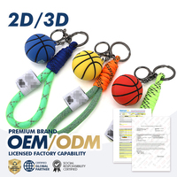 Porte-clés en caoutchouc PVC personnalisé, pendentif de sac de sport en silicone, porte-clés de basketball 3D, écologique, haute qualité, MOQ 3000 pièces