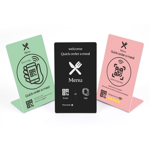 Carte de visite NFC personnalisée 13,56 MHz, carte à code QR personnalisée, carte de commentaires, vente en gros, carte NFC standard en PVC pour les médias sociaux - Product Image 2