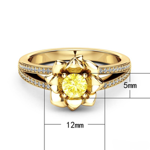 Anello di Lusso a Forma di Rosa per Donne, Gioiello da Dito Scintillante e alla Moda - Product Image 6