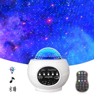 Proyector de noche estrellada de 8W, luz láser USB para teléfono, altavoz, conexión nocturna, luz ambiental, luces nocturnas para bebés