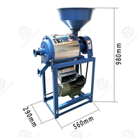 Meilleure machine à moudre le maïs manuelle, broyeur de poudre économique avec moteur 220v, composants principaux inclus