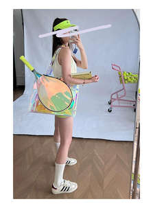 Sac de sport léger et portable pour raquette de tennis ou de badminton, à bandoulière unique, coloré, pour femme - Product Image 6