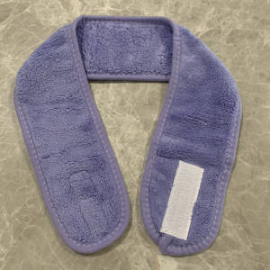 Vente en gros de bandeau de spa en polaire corail épaissie bandeau de <span class=keywords><strong>bain</strong></span> personnalisé pour femmes en peluche avec logo - Product Image 3