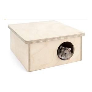 Maison de hamster en bois naturel personnalisé fabriqué à la main pour petits animaux refuge cage à mâcher jouet chinchilla rat souris gerbille - Product Image 3