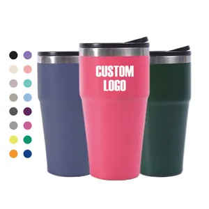 16oz Isolado Vacuum Beer Tumbler Pint Cup aço inoxidável Empilhamento pint duplo isolado cerveja tumbler caneca